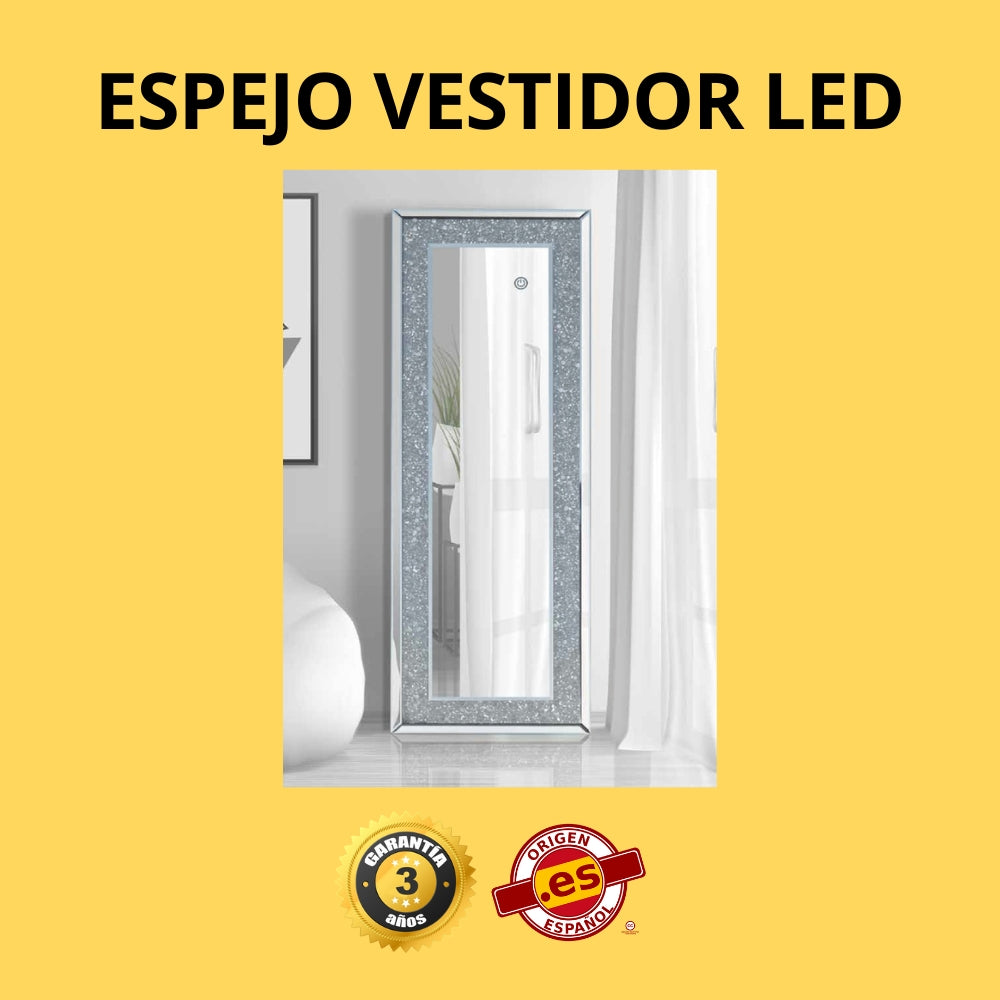 ESPEJO VESTIDOR LED DIAMANTES